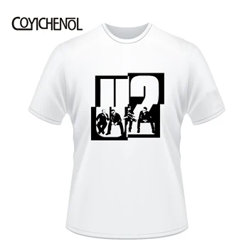 6XL Módne U2 tričko žena o-krku bežné tee tričko krátke rukávy topy prispôsobiť veľkosť jednofarebné tričko rock band pár top