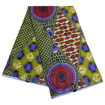 6Yards\Nastavenie Afriky Dashiki Had Váhy Kruhu Nepravidelná Tlač Vosk Textílie
