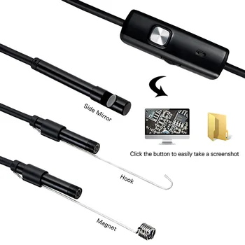 7.0 mm Endoskopu Automobilový Fotoaparát Usb Smartphone pre Android Cn Plug Mäkký Drôt Mini Fotoaparát Vodotesný 6 LED Borescope Nazerať