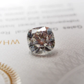 7.5*7,5 mm DEF Vankúš Rez Biela MoissaniteSynthetic Moissanite Diamond 1.8 carat moissanite kameň