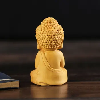 7 CM Náboženské Mini Socha Budhu Darček Krušpán Rezbárstvo Auto Dekorácie, Remeselné Darčeky Socha Malý Buddha Amitabha