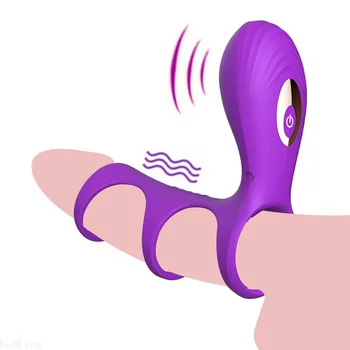 7 Rýchlostiach Vibrátor Krúžok na Penis Kohút Vibrátor Pre Mužov Oneskorenie Ejakulácie G Mieste Klitoris, Vagina Stimulácia Dospelých, Sexuálne Hračky pre Páry