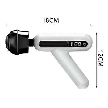 7200r/min Prenosné LCD Displej Masáž Zbraň USB 12 Gears Hlbokú Svalovú Relaxáciu Tela, Relax Elektrické Masér S 2400mAh Batérie