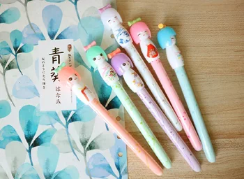 72pcs roztomilý pero kawaii kimono bábika gél perá pre žiakov kancelária písanie dievča, darček stylo tvorivé stacionárne doprava zadarmo