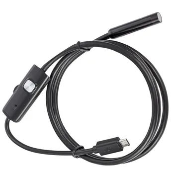 7mm Android USB Endoskop Fotoaparát Vodotesný IP67 Len 6 LED Rúry Inšpekcie Borescope Pre PC, Smartphone 1m 1,5 m 2m 3,5 m 5m