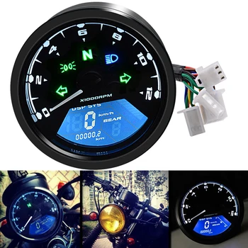 8-18V Univerzálny LCD Digitálny Tachometer Rýchlomer počítadlo kilometrov Motocykel Dodávky