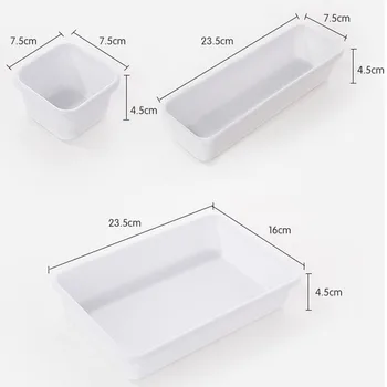 8 Ks/set Úložný Box Zásuvky Organizátor Kuchyňa Úložný Box Plastový Zásobník Multifunkčné Kozmetické Úložný Box Nástroj Kontajner