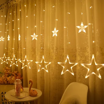 8 Režimov Multi Farebné LED Star String 110V 5M Víla Garland Svadby, Narodeniny, Vianoce, Nový Rok Party Dekorácie Nočné Osvetlenie