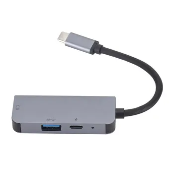 8 v 1 z Hliníkovej zliatiny USB-C ROZBOČOVAČ HDMI+USB 3.0+PD nabíjací kábel RJ45 Ethernet Micro SDTF OTG 3 v 1 5 1 6 v 1