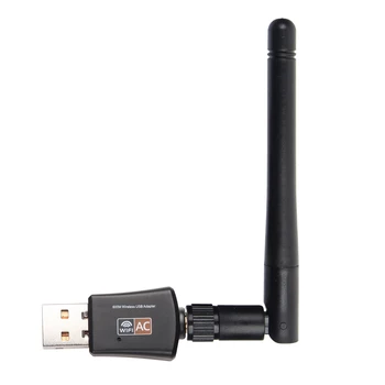 802.11 AC 600mbps 5 ghz USB Wifi Adaptér, Wi-Fi Anténa 2DBi podpora Windows, Mac, USB Sieťová Karta wifi dongle pre desktop, notebook, PC
