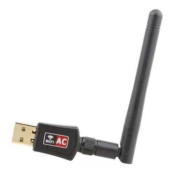 802.11 B/G/N/AC Dual Band 600Mbps RTL8811CU Bezdrôtové pripojenie USB Adaptéra WiFi dongle s 2.4 G&5.8 G Externý Wifi Anténa pre Android