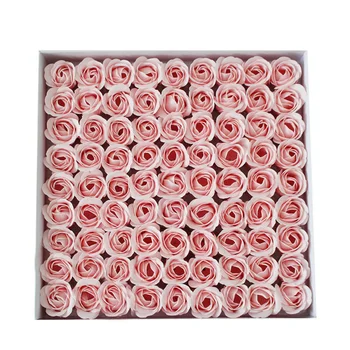 81Pcs Rose Kúpeľa Telo Kvet Kvetinový Mydlo Voňavé Ruže Kvet Základné Svadobný Deň svätého Valentína Darček Drží kvetiny