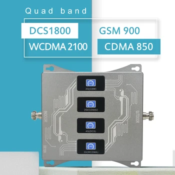 850+900+1800+2100 MHz (Quad Band Opakovač Signálu GSM, CDMA DCSLTE WCDMA Celulárnej Booster B5 B8 B3 B1 4G LTE Zosilňovač LCD Displej
