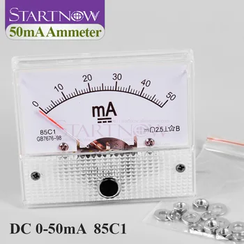 85C1 DC Analógový Amperemeter 0-50mA Ukazovateľ Aktuálneho Napätia Meter Rozchod AMP Milliammeter Panel Pre CO2 Laserové Trubice Napájanie