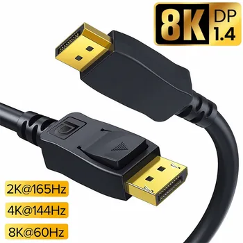 8K Displayport kábel 144Hz Display Port DP 1.4 Kábel 8K 60Hz 4K 144Hz 2K 165Hz HDR Pre Monitor, Projektor Notebook kábel DP