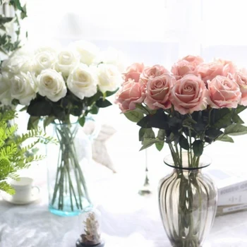 8pcs Skutočný Dotyk Latex Umelé Kvety, Svadba, Svadobné Kytice Falošné Kvetov Kvetinový Svadobné Party Dekoratívne Kvety