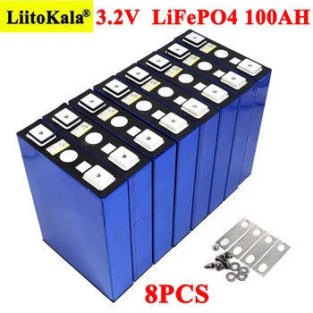 8pcs/veľa 3.2 V 100Ah Batérie LiFePO4 Lítium phospha Veľkú kapacitu DIY 12V 24V 48V Elektrické auto RV Solárny systém na uskladnenie Energie