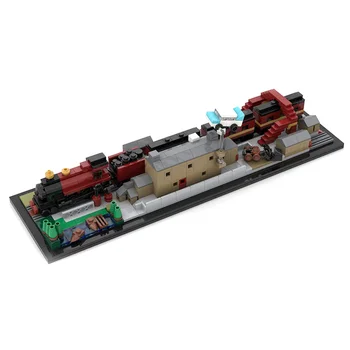 9 4/3Train Platformu Magic Prekročení 5972 Expresný Vlak a Magic Stanice Budovy Model stavebným Vzdelávacie Hračky pre Deti,