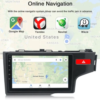 9 palcový 2 din Android 9.1 2G+32 G Auto Rádio Multimediálny Prehrávač Videa Pre HONDA FIT JAZZ Navigácie GPS 2din dvd autoradio