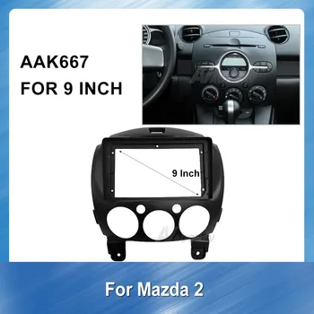 9 Palcový Auto, Auto Rádio Multimediálne Fascia Pre Mazda 2 2010 Panel Palubnej dosky ABS plast Inštalácia