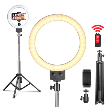 9 Palcový LED Prsteň Svetla Photo Studio Svetlo Fotoaparátu Fotografie Stlmiť podsvietenie Videa na Youtube make-up Selfie s Statív