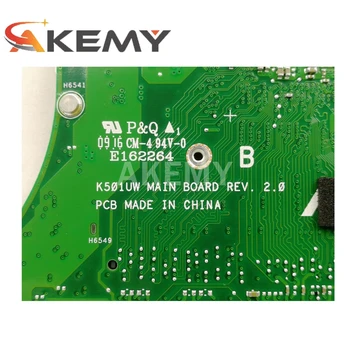 90NB0BQ0-R00010 Notebook základná doska Pre Asus K501UW K501UWK K501UXM K501UQ doske DDR4-8G-RAM I7-6500U GTX960M-GPU