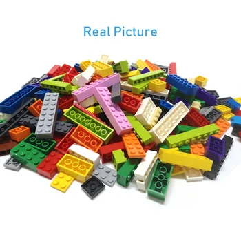 90PCS DIY Stavebné Bloky Tenké Obrázok Tehly Hladké 1x6 11Color Vzdelávacie Kreatívne Hračky pre Deti Veľkosti Kompatibilné S lego