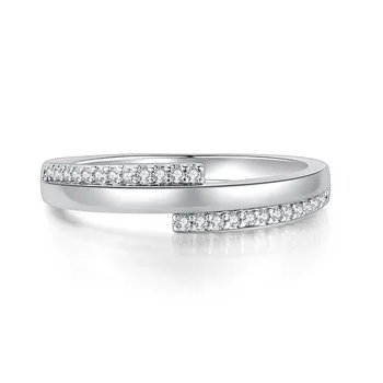 925 Sterling Silver Farebné Krúžky pre Ženy Zirkón Diamond Svadobné Šperky, Zásnubné Jednoduché Kolo Prst Krúžky Narodeninám