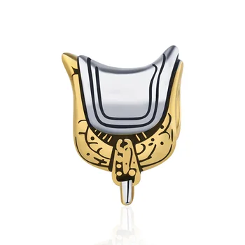 925 Sterling Silver Gold Color Sedlo Korálky Šport Charms Fit Európskej Náramok pre Ženy 2020 Vianočný Darček Šperky