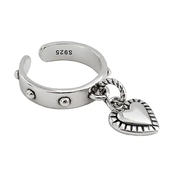 925 sterling silver Starožitné Doplnky Láska vinutia prstene strieborné osobnosti otvoriť prstene pre ženy 2019 nové kreatívne šperky