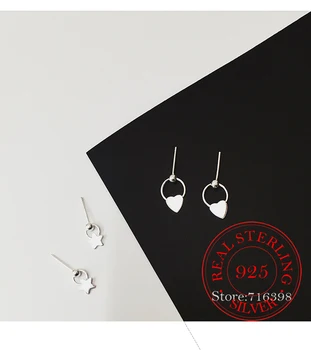 925 Sterling Silver Vianočný Darček Šperky kórejský Srdce Stud Náušnice Pre Ženy 2020 Grils Žena pendientes mujer moda eh1360