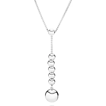 925 Sterling Silver Zámok Svoj Sľub Reťazec Korálky Rainbow Srdce Posuvné Náhrdelník Fit Módne Kúzlo Trendy DIY Šperky