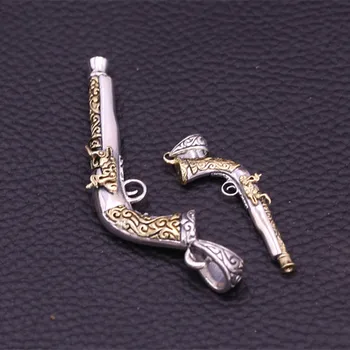 925 Sterling Silver Šperky Retro Stredoveké Pištole Mužov A Žien, Trend Náhrdelník Prívesok Osobnosti Pár Príslušenstvo