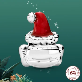 925 Sterling Silver Šumivé CZ Smalt Santa Claus Módne Šperky Vhodné pre Ženy Nosiť