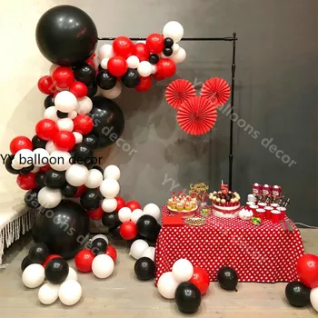 95pcs/set Červená Čierna Balón Arch Kit Farebné Latexové Balóny Garland Svadobné Party Balóny Baby Sprcha Dodávky Pozadie Dekor