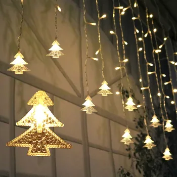 96/216 LED cencúľ opony svetlo string Vianočný stromček štýl rozprávky na čítanie, spálne, obývacej izby záhrada Vianočnou atmosférou dekor