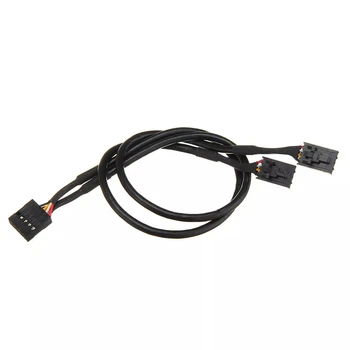 9Pin USB Hlavičky Muţi 1 až 4 Ženské Rozšírenie Splitter Kábel 9 Port Násobiteľ Doska s káblom