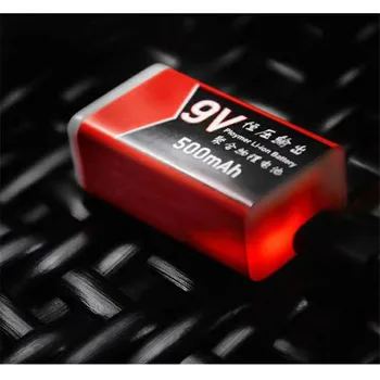 9V 500mAh Lipo Batérie Nabíjateľná batéria 9 v lítium pre Multimeter Mikrofón Hračka na Diaľkové Ovládanie KTV použitie