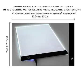 A4 veľkosť LED light pad taška diamond maľovanie príslušenstvo skladovanie taška diamond výšivky nástroj mozaiky auta organizácie tablet taška