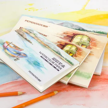 A5/A6 Ceruzka Coloring Book Akvarelového Papiera, Maľovanie Sketchbook 12 Listov Farba Vody Farba Aquarelle Pad Umelecké Potreby Na Kreslenie