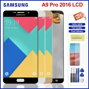 A910 Lcd Samsung Galaxy A9 Pro 2016 LCD Displej Dotykový Displej Digitalizátorom. Assesmbly Diely Pre Samsung A910 A9100 Lcd Displej