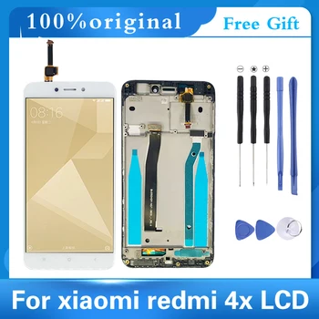 AAA Kvalite LCD+Rám Pre Xiao Redmi 4X LCD Displej Náhrada Za Redmi 4X digitalizátorom. Montáž
