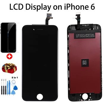 AAA+++ Na iPhone 6 6 7 8 Plus LCD Full Montáž Ukončené S 3D Sily, Dotyková, Pre iPhone 6 6 7 8 Obrazovke Náhradné Displej
