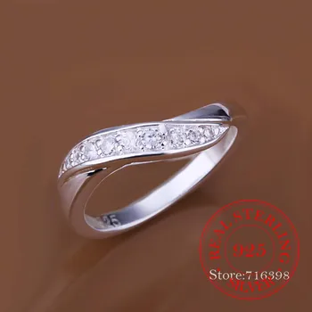 AAA+ Zirkón Crystal Pár Svadba Strieborné Prstene pre Ženy, Mužov 925 Sterling Silver Šperky Vintage Módy Anel De Prata Bijoux