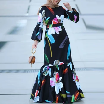 Abaya Dubaj Župan Femme Turecko Moslimskou Dlhé Saténové Šaty Islam Plus Veľkosť Oblečenie Šaty Abayas Pre Ženy Kaftan Vestidos Largos