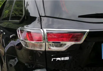 ABS Chrome Zadné zadné Svetlo Lampy Kryt Výbava 4pcs pre Toyota Highlander 2016