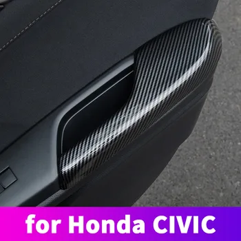 ABS uhlíkových vlákien dvere, lakťová opierka ochranný kryt s rukou dekorácie úpravy Na Honda Civic 10. 2016 2017 2018 2019 2020