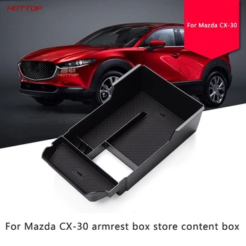 ABS Čierne Auto stredovej Konzoly Opierkou Box Rukavice Box Úložný Prípade Mazda CX-30 CX30 2020