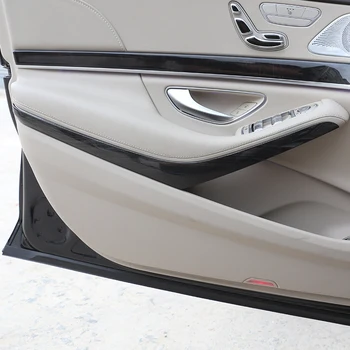 ABS Čierne póry Dreva Interiérové Dvere Dekorácie Pásy Trim 4 Ks Na Mercedes benz W222 S Trieda S320-2017 Auto Príslušenstvo