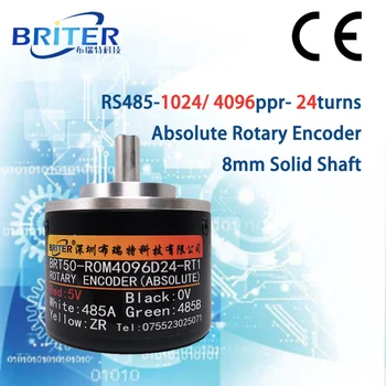 Absolútny Rotačný Encoder uhlové meranie BriterEncoder vypnite pamäť 8 mm hriadeľ Multi-zmení 24turns 1024/ 4096ppr Kódovanie tech